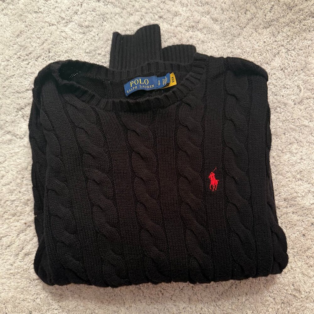 Polo Ralph Lauren Cable-Knit Cotton Crewneck Sweater